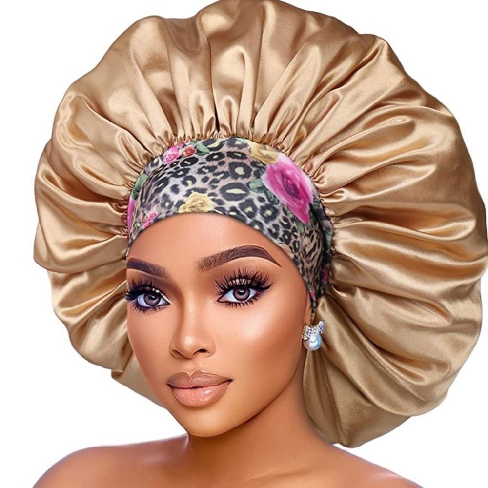 - Beautiful champagne silk bonnet​​